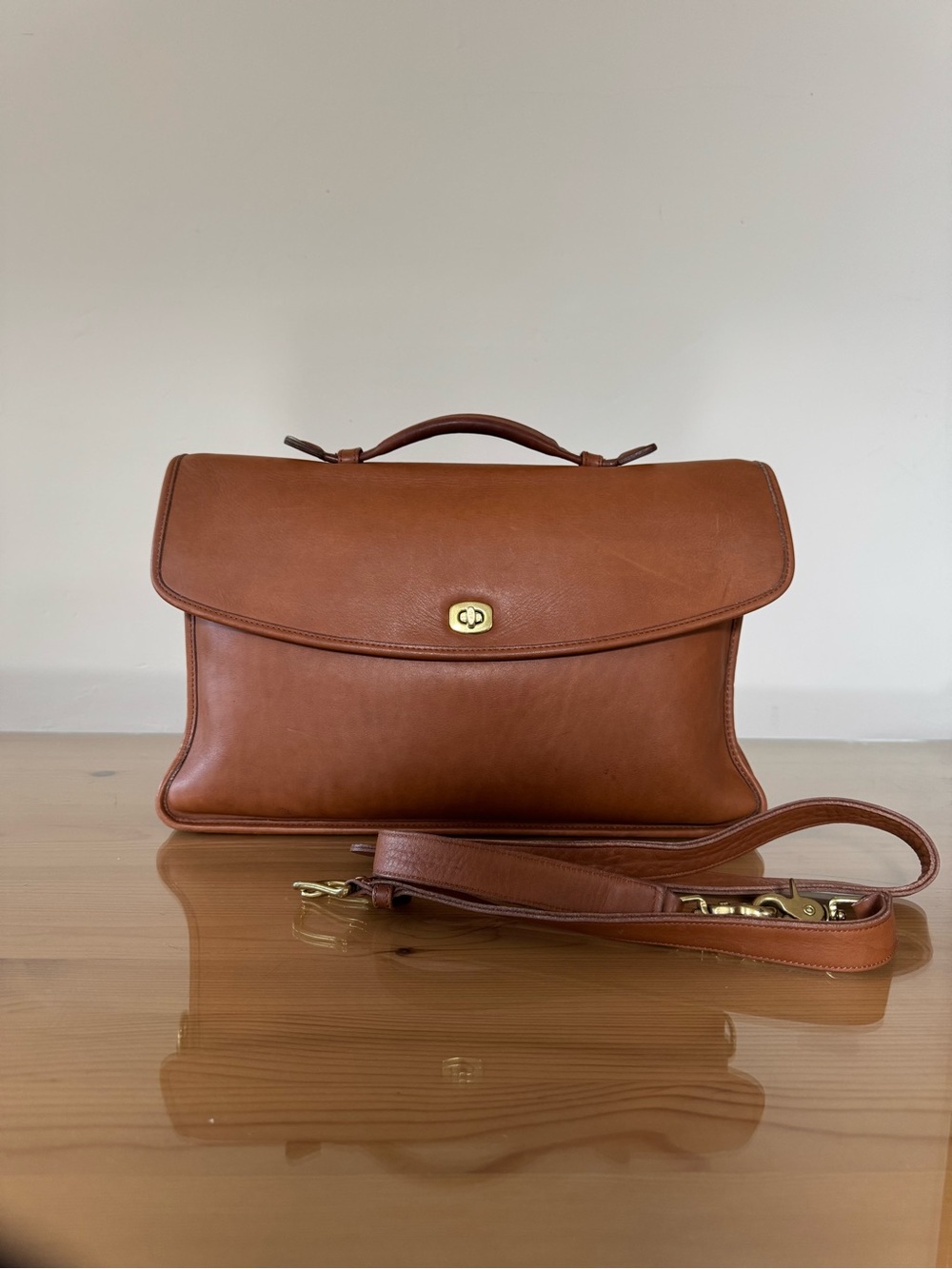 Vintage Coach Lexington Briefcase, Style 5265, British Tan
